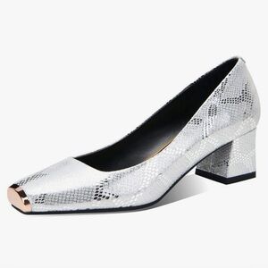 TinaCus Women's Genuine Leather
Handmade Square Toe Low
Block Heels Stylish Loaf